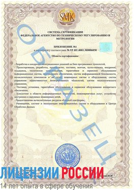 Образец сертификата соответствия (приложение) Можайск Сертификат ISO 27001